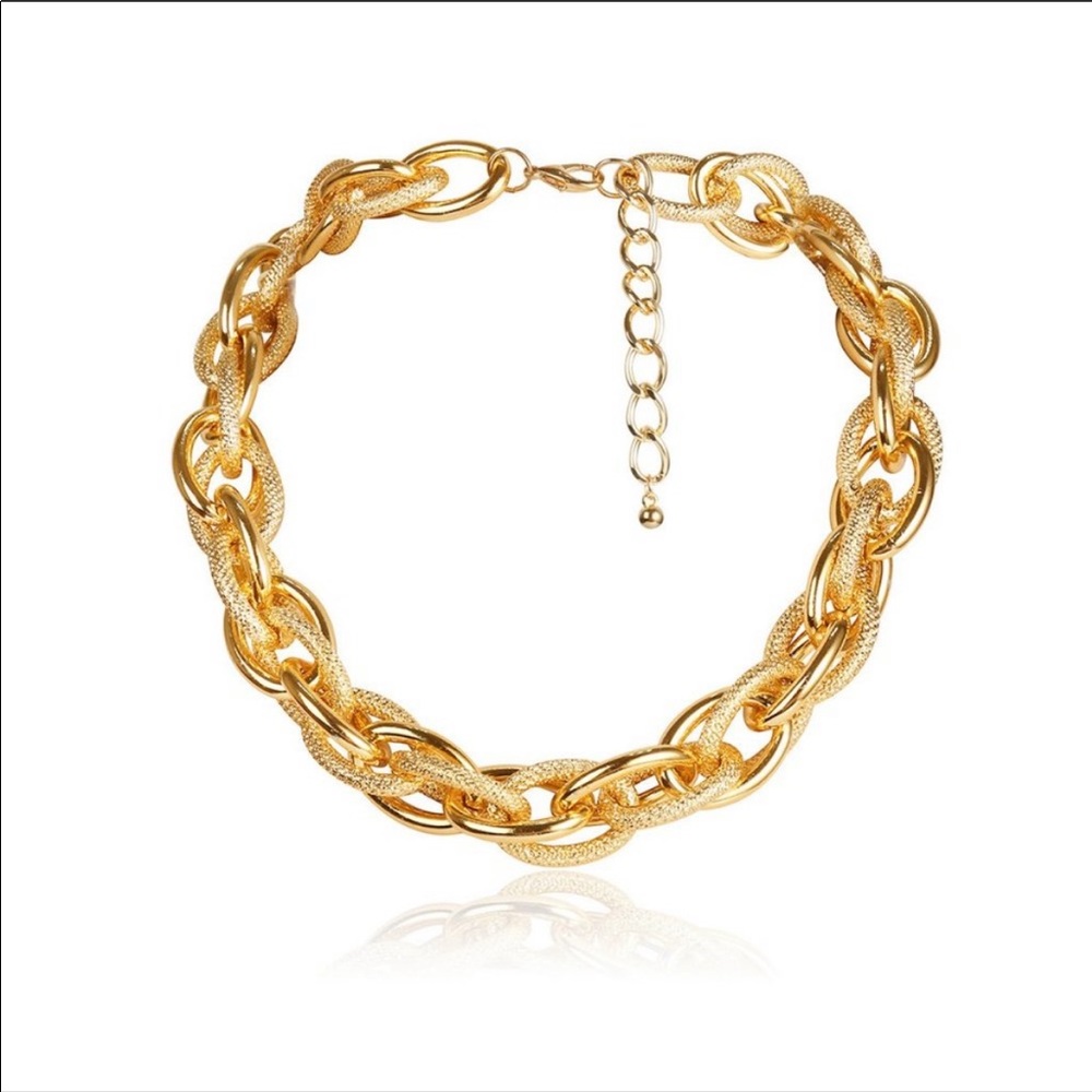 ๐ NEW 18K Gold Chunky Link Chain Necklace - Picture 5 of 8